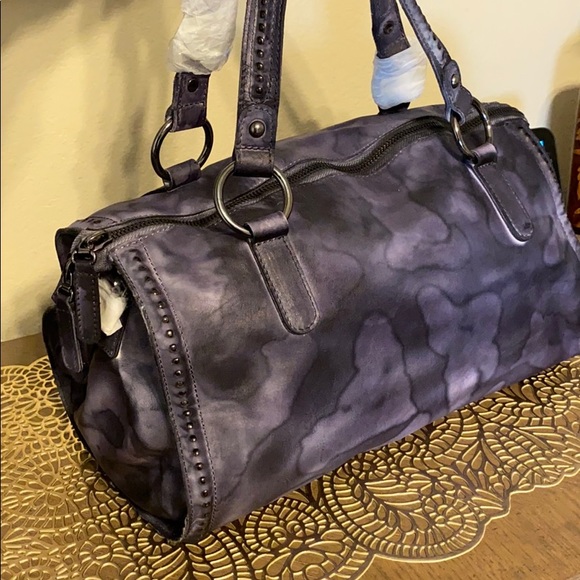 Genuine leather Blue shoulder / Crossbody bag